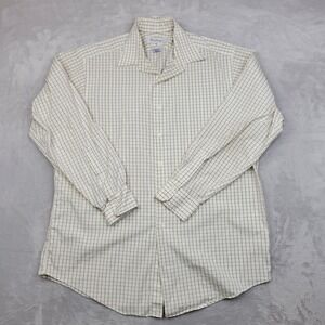 Brooks Brothers Shirt Mens XL Long Sleeve Grid Graph USA‎ Imported Adult 17/35